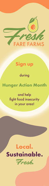 Fresh Fare Farms Animated Digital Banner Ad "Fresh fare farms sign up during hunger action month and help fight food insecutiry in your area! Local. Sustainable. Fresh."
